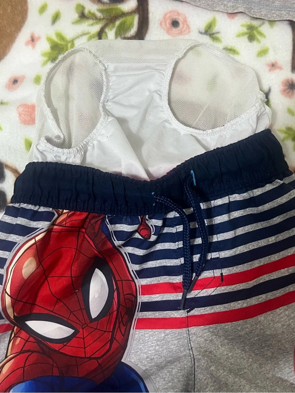 Spiderman Grey and Red Kids Swimsuit Top & Shorts - Boys X-Small